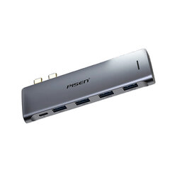 Sovitin PISEN NJ-TC21 5in1 Type-C Sisään Thunderbolt3 4USB3.0 för MacBookPro/Air hinta ja tiedot | Adapterit | hobbyhall.fi