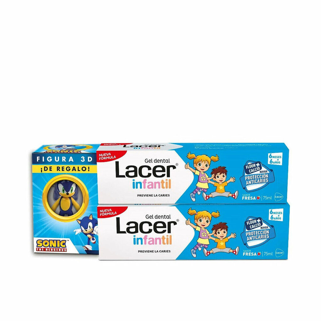 Hammastahna Lacer Infantil mansikoilla, 2 x 75 ml hinta ja tiedot | Suuhygienia | hobbyhall.fi