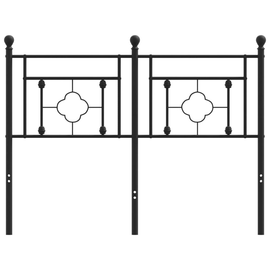 vidaXL Metallinen sängynpääty musta 120 cm hinta ja tiedot | Sängyt | hobbyhall.fi