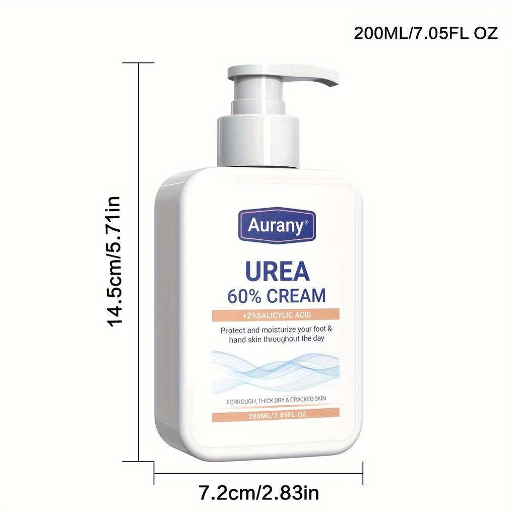 Aurany Urea 60% Cream, ureavoide, 200ml hinta ja tiedot | Vartalovoiteet ja -emulsiot | hobbyhall.fi