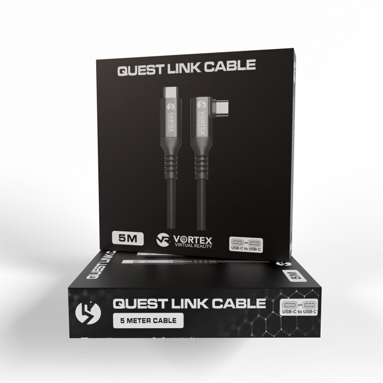 5 metrin kaapeli VortexVR USB-C:stä USB-C:hen Meta Quest Linkiin | Quest 3:een, Quest 2:een. hinta ja tiedot | VR-lasit | hobbyhall.fi