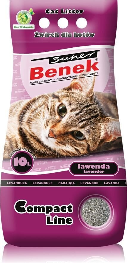 Super Benek Compact laventelin tuoksuinen kissanhiekka, 10 l hinta ja tiedot | Kissanhiekka | hobbyhall.fi