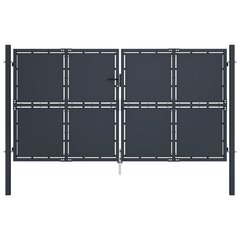 vidaXL Puutarhaportti teräs 300x200 cm antrasiitti hinta ja tiedot | Aidat ja tarvikkeet | hobbyhall.fi