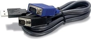 Kaapeli KVM Trendnet TK-CU06 Musta 1,8 m hinta ja tiedot | Kaapelit ja adapterit | hobbyhall.fi