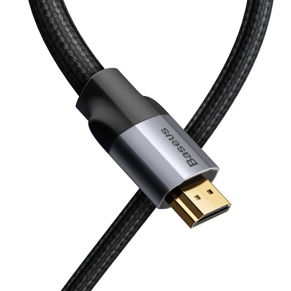 Cable Baseus Enjoyment 4K Hdmi - Hdmi 3m, harmaa (Caksx-D0G) hinta ja tiedot | Kaapelit ja adapterit | hobbyhall.fi