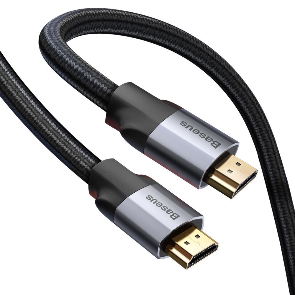 Cable Baseus Enjoyment 4K Hdmi - Hdmi 3m, harmaa (Caksx-D0G) hinta ja tiedot | Kaapelit ja adapterit | hobbyhall.fi