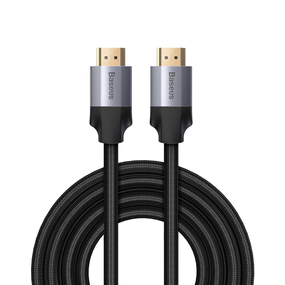 Cable Baseus Enjoyment 4K Hdmi - Hdmi 3m, harmaa (Caksx-D0G) hinta ja tiedot | Kaapelit ja adapterit | hobbyhall.fi