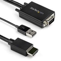 HDMI - VGA-sovitin Startech VGA2HDMM2M, 2m hinta ja tiedot | Kaapelit ja adapterit | hobbyhall.fi