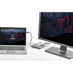 StarTech TB3DKM2DPL, DP/USB-A/Thunderbolt hinta ja tiedot | Kaapelit ja adapterit | hobbyhall.fi