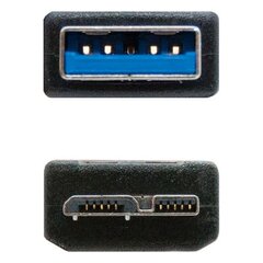 Nanokaapeli 10.01.110-BK , USB A/Micro USB, 1 m hinta ja tiedot | Kaapelit ja adapterit | hobbyhall.fi