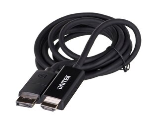 Unitek V1608A, DP 1.2 - HDMI, 1,9 m hinta ja tiedot | Kaapelit ja adapterit | hobbyhall.fi