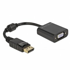 Delock 61006, DP/VGA, 15 cm hinta ja tiedot | Kaapelit ja adapterit | hobbyhall.fi