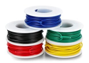 Eriväriset 22AWG lankakelasarja - 5kpl - justPi hinta ja tiedot | Kaapelit ja adapterit | hobbyhall.fi