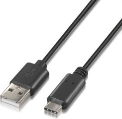 Aisens A107-0051, USB-A/USB-C, 1 m hinta ja tiedot | Kaapelit ja adapterit | hobbyhall.fi