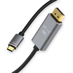 Reagle USB-C/DisplayPort, 1,8 m hinta ja tiedot | Kaapelit ja adapterit | hobbyhall.fi