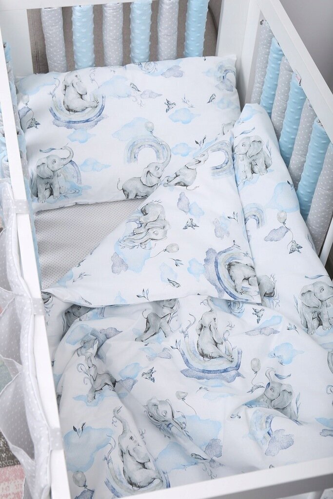 Babymam lasten vuodevaatteet setti Elephant dream, 135x100, 2 osaa hinta ja tiedot | Vuodevaatteet lapsille | hobbyhall.fi