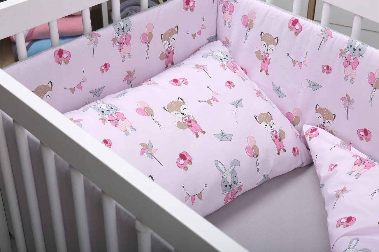 Babymam lasten vuodevaatteet setti Kettu ja pupu, 135x100, 2 osaa hinta ja tiedot | Vuodevaatteet lapsille | hobbyhall.fi