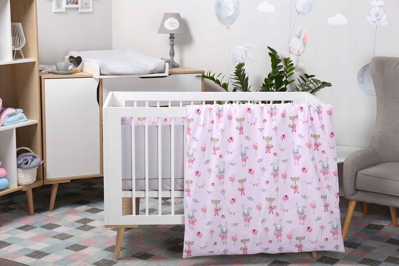 Babymam lasten vuodevaatteet setti Kettu ja pupu, 135x100, 2 osaa hinta ja tiedot | Vuodevaatteet lapsille | hobbyhall.fi