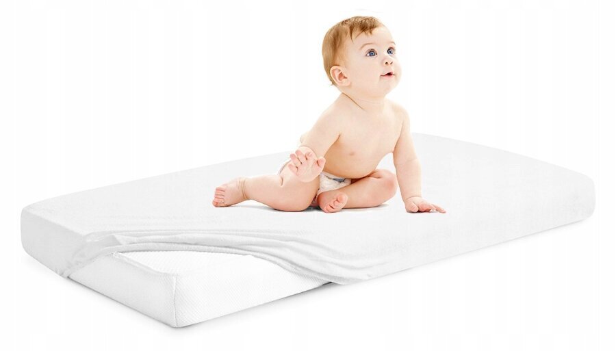 Babymam lasten lakana kuminauhalla, valkoinen, 120x60 cm hinta ja tiedot | Vuodevaatteet lapsille | hobbyhall.fi