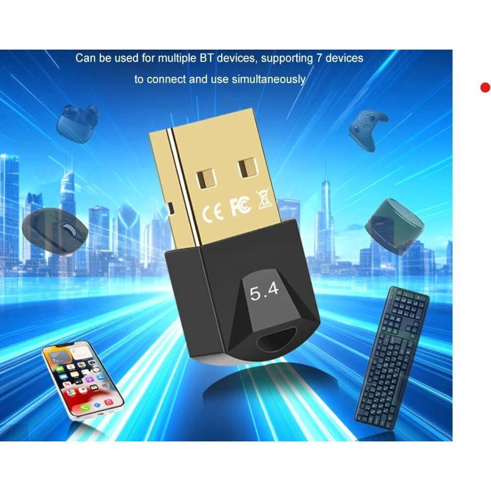 Adapteri USB Bluetooth 5.4 Mini USB-vastaanotin-lähetin langattomalle hiirelle, näppäimistölle jne. hinta ja tiedot | Puhelimen laturit | hobbyhall.fi