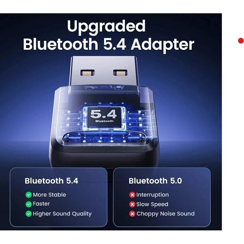 Adapteri USB Bluetooth 5.4 Mini USB-vastaanotin-lähetin langattomalle hiirelle, näppäimistölle jne. hinta ja tiedot | Adapterit | hobbyhall.fi