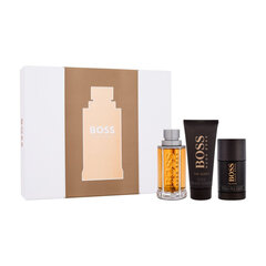 Kosmetiikkasetti Hugo Boss The Scent miehille: eau de toilette 100 ml + suihkugeeli 100 ml + deodoranttikynä 75 ml hinta ja tiedot | Miesten hajuvedet | hobbyhall.fi