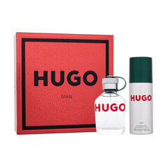 Vartalonhoitosetti Hugo Boss Hugo Man EDT miehille: eau de toilette 75 ml + deodorantti 150 ml hinta ja tiedot | Miesten hajuvedet | hobbyhall.fi