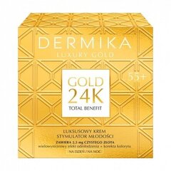 Luxury Gold 24K Total Benefit 55+ ylellinen nuorten stimulaattorivoide päivälle ja yölle 50 ml hinta ja tiedot | Kasvovoiteet | hobbyhall.fi