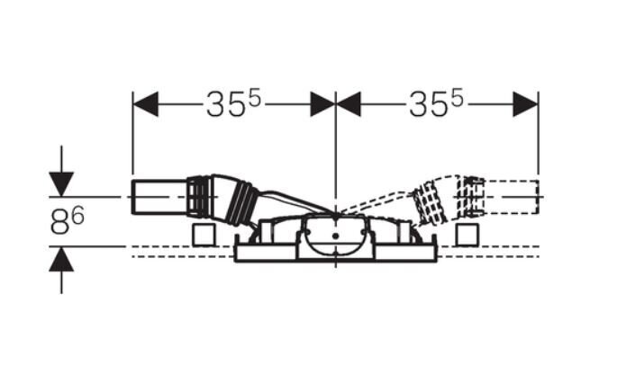 Runko suihkukanavalle Geberit, Duofix ShowerDrain H130, 111.580.00.1 hinta ja tiedot | Lattiakaivot | hobbyhall.fi