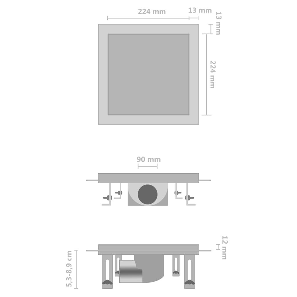 vidaXL Suihkukaivo 2-in-1 kansi 28x28 cm ruostumaton teräs hinta ja tiedot | Vesilukot | hobbyhall.fi