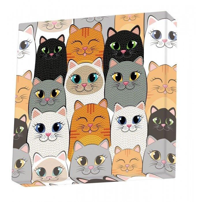 Timanttimosaiikki Cat Clan, 28x28 hinta ja tiedot | Timanttimaalaukset | hobbyhall.fi