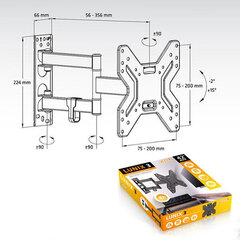 Axil 0591E 17-42" hinta ja tiedot | TV-seinätelineet | hobbyhall.fi