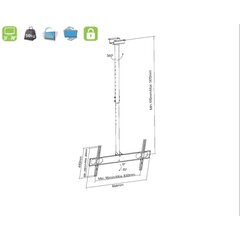 Manhattan 423625 37-70" hinta ja tiedot | TV-seinätelineet | hobbyhall.fi