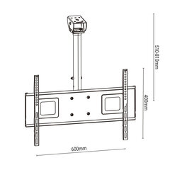 TM Electron S6503095 32-65" hinta ja tiedot | TV-seinätelineet | hobbyhall.fi