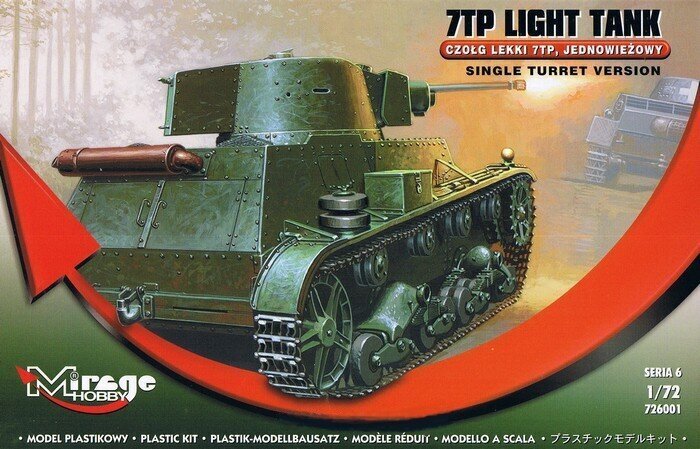 Liimattu malli Mirage Light tank 7TP Yksikisko hinta ja tiedot | Koottavat pienoismallit | hobbyhall.fi