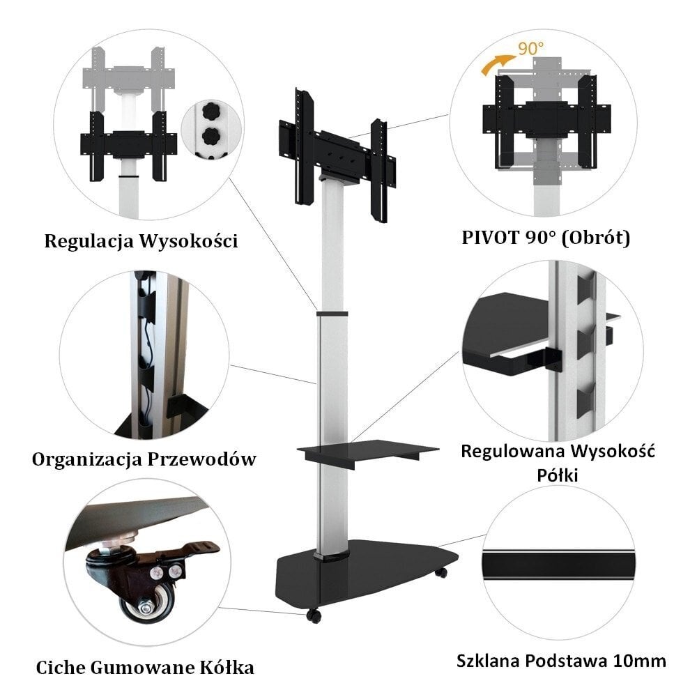 Techly ICA-TR3SL 37-70" hinta ja tiedot | TV-seinätelineet | hobbyhall.fi