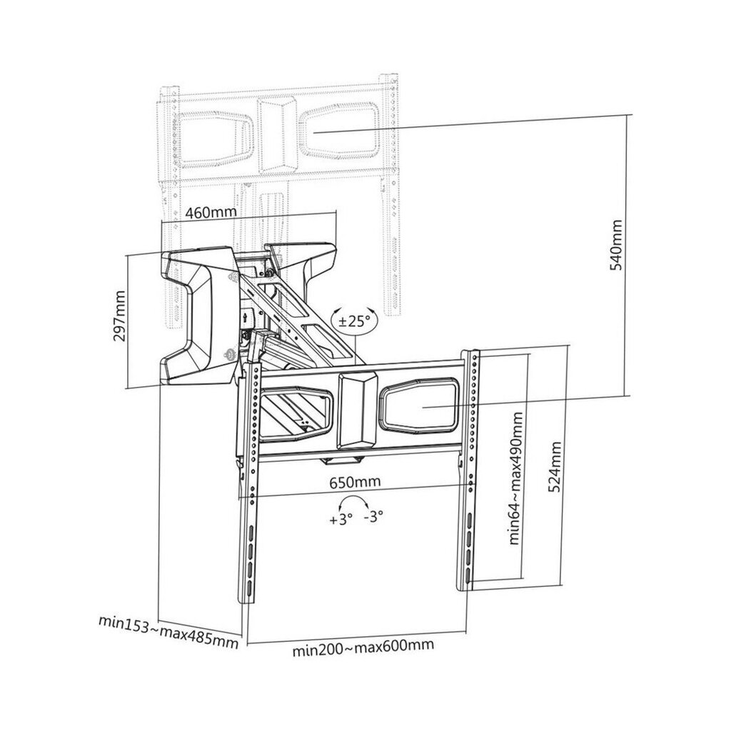 Maclean MC-891 37" - 70" hinta ja tiedot | TV-seinätelineet | hobbyhall.fi