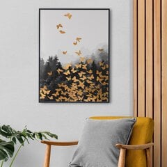 Maalaa numeroiden mukaan kultaisella glittermaalilla kehyksessä "Golden Butterflies" Oh Art! 40x50 cm hinta ja tiedot | Maalaa numeroiden mukaan | hobbyhall.fi