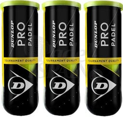 Padel-pallot Dunlop 6062023, 3 kpl, keltainen hinta ja tiedot | Padel | hobbyhall.fi