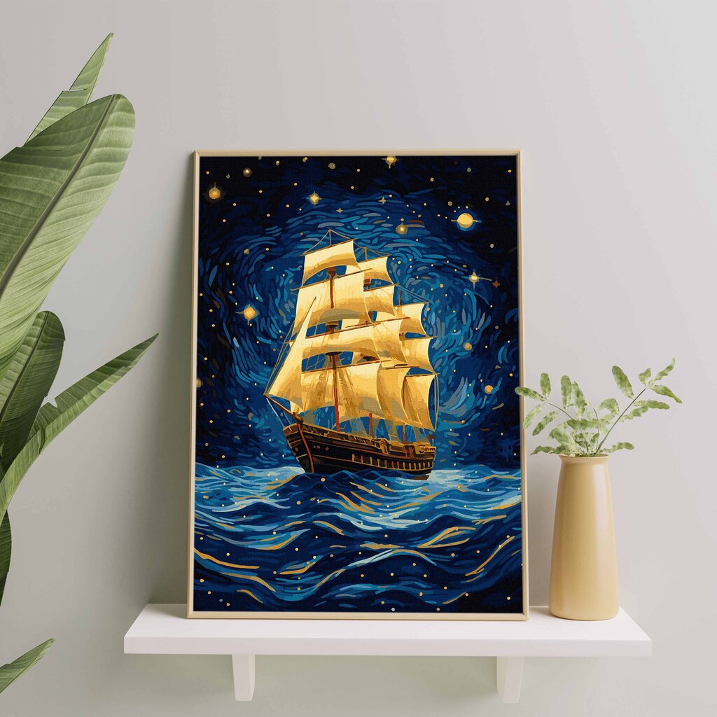 Maalaa numeroiden mukaan kullanvärisellä glittermaalilla kehyksessä Oh Art! 40x50 cm hinta ja tiedot | Maalaa numeroiden mukaan | hobbyhall.fi