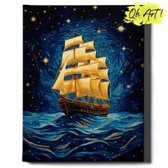 Maalaa numeroiden mukaan kullanvärisellä glittermaalilla kehyksessä Oh Art! 40x50 cm hinta ja tiedot | Maalaa numeroiden mukaan | hobbyhall.fi