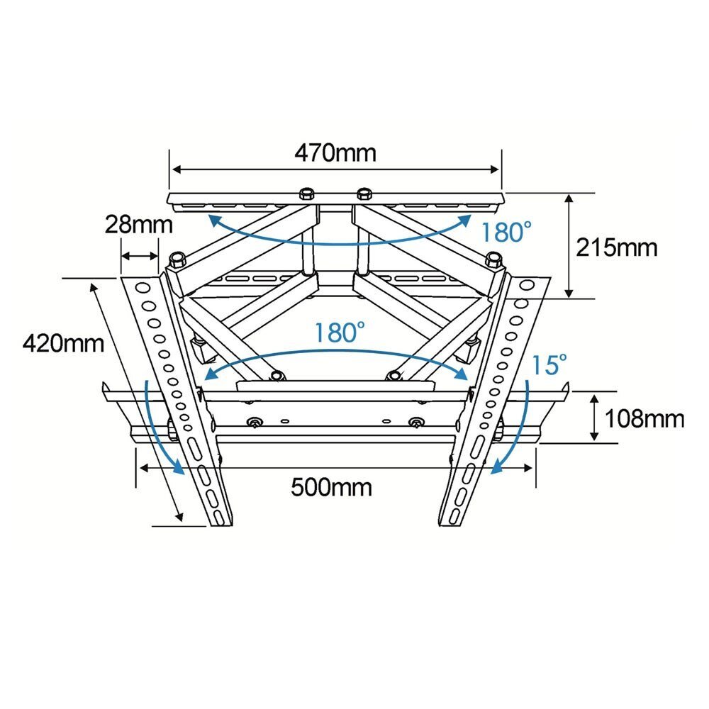 Esperanza ERW004 26-70" hinta ja tiedot | TV-seinätelineet | hobbyhall.fi