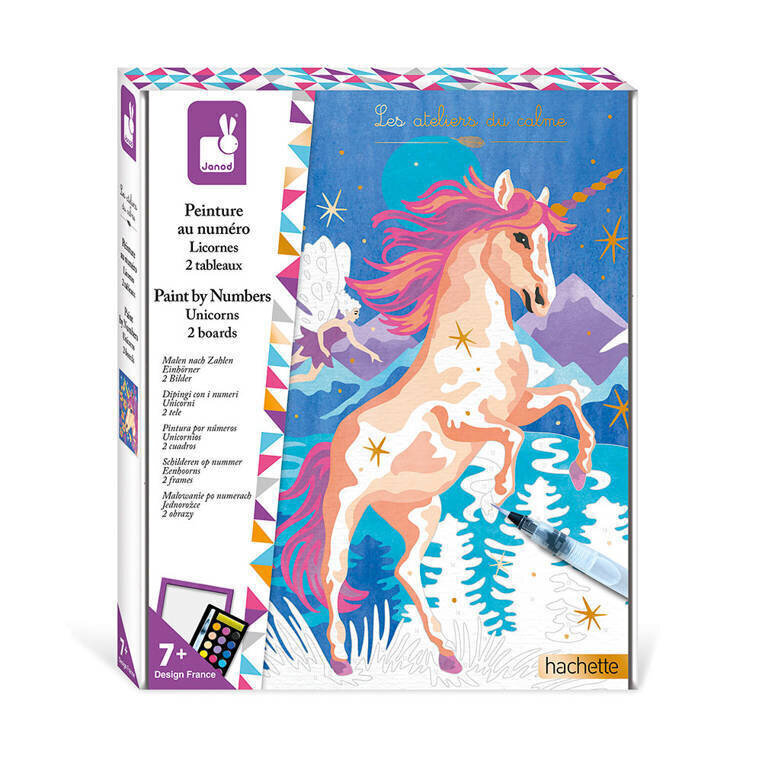 Maalaus numeroilla Janod Unicorns, 19,5x23,5 cm hinta ja tiedot | Maalaa numeroiden mukaan | hobbyhall.fi