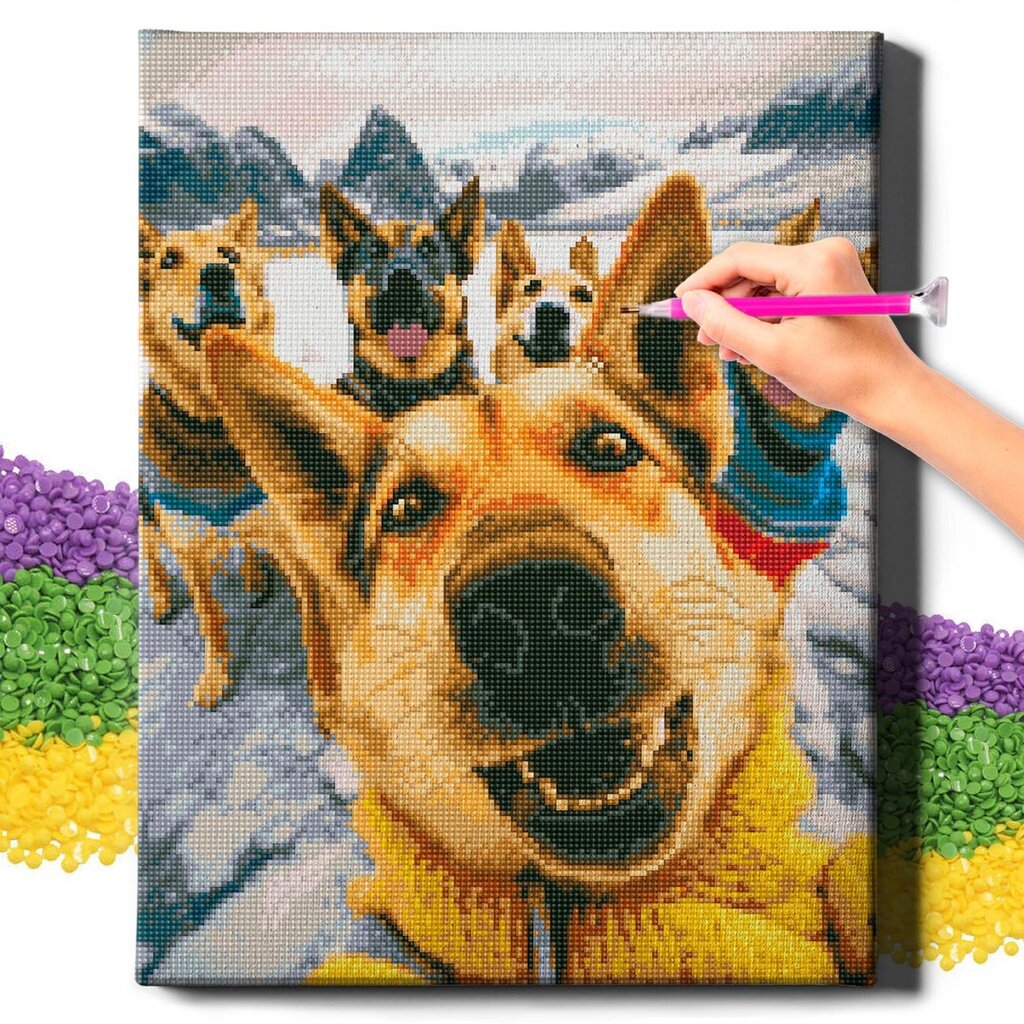 Diamond Mosaic 5D Diamond Painting Oh Art! Koirat, 40x50 cm hinta ja tiedot | Timanttimaalaukset | hobbyhall.fi