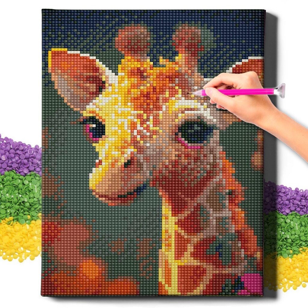 Diamond Mosaic 5D Diamond Painting Oh Art! Kirahvi, 20x30 cm hinta ja tiedot | Timanttimaalaukset | hobbyhall.fi