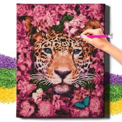 Diamond Mosaic 5D Diamond Painting Oh Art! Leopardi ja kukat, 40x50 cm hinta ja tiedot | Timanttimaalaukset | hobbyhall.fi