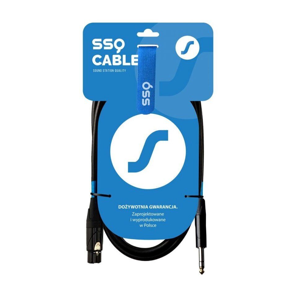 SSQ XLR/6.3mm, 3m hinta ja tiedot | Kaapelit ja adapterit | hobbyhall.fi