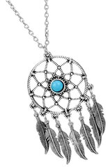 Hopeinen Dreamcatcher kaulakoru unesieppari hinta ja tiedot | Korvakorut | hobbyhall.fi