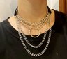 Nahkainen choker-kaulakoru ketjuilla hinta ja tiedot | Korvakorut | hobbyhall.fi