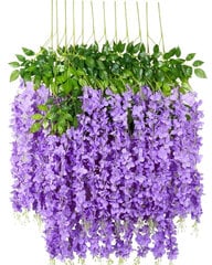 12 kpl wisteria wisteria riippukukkiin seppeleen hinta ja tiedot | Keinotekoiset kukat | hobbyhall.fi